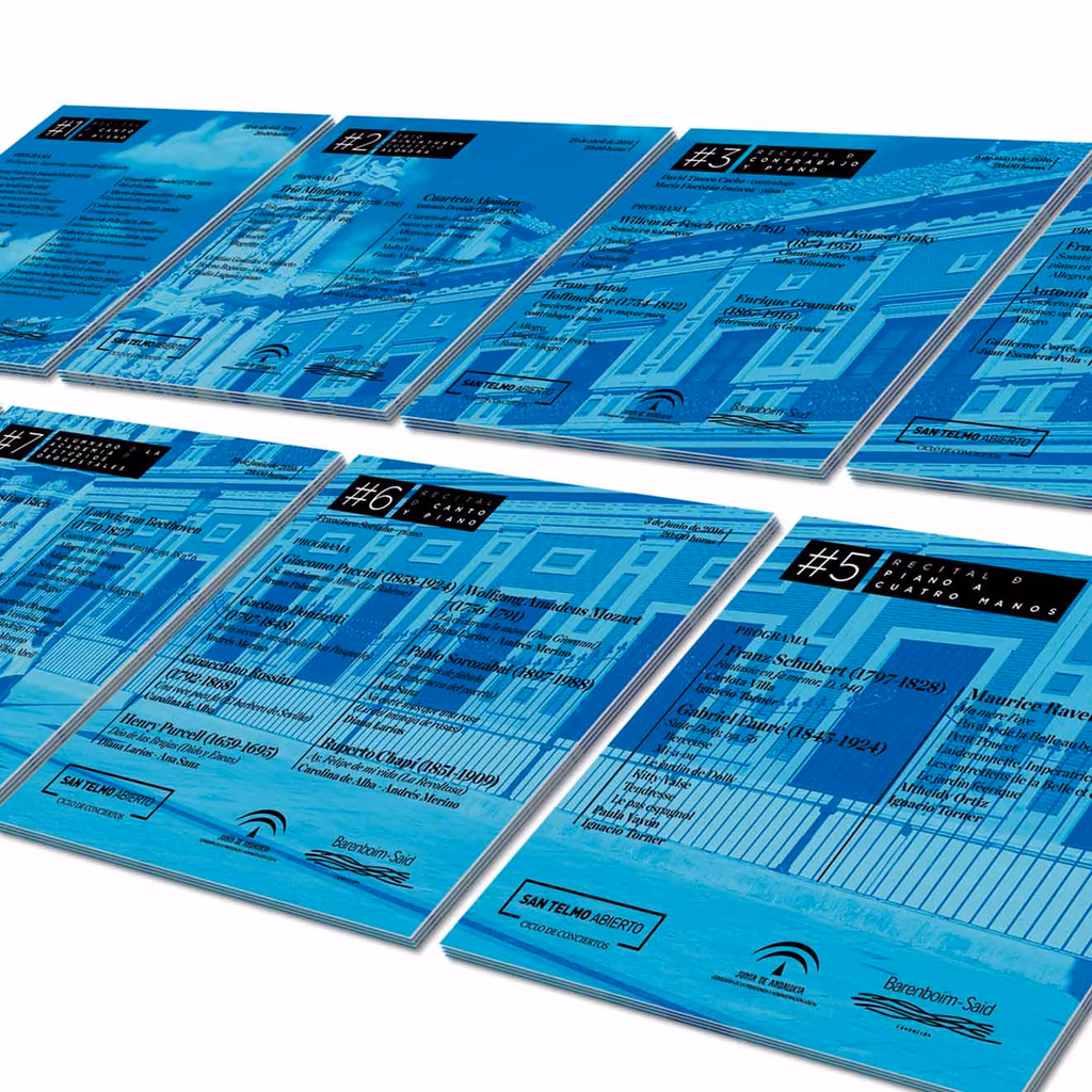 Programa y flyers para ciclo de conciertos