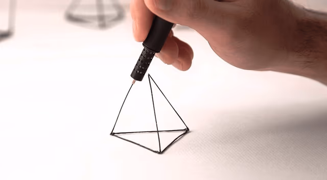 Lápiz 3D Lix sobre fondo blanco