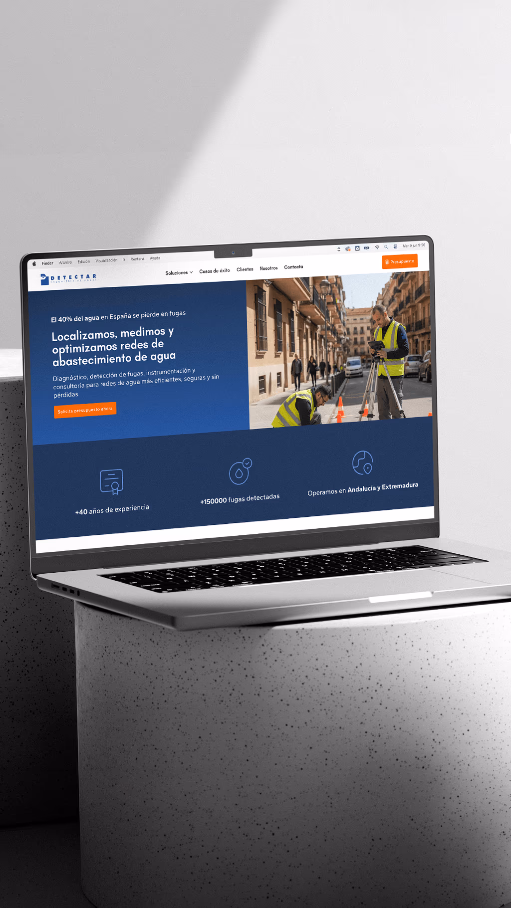 Web corporativa para empresa de fugas de agua