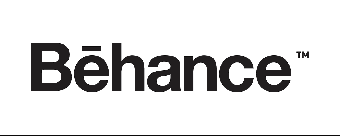 Logotipo de Behance en fondo neutro