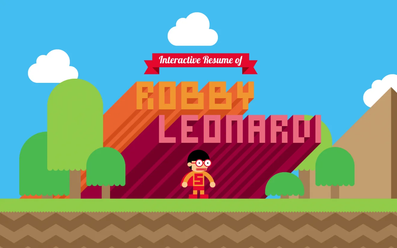 diseño gráfico currículo Robby Leonardi